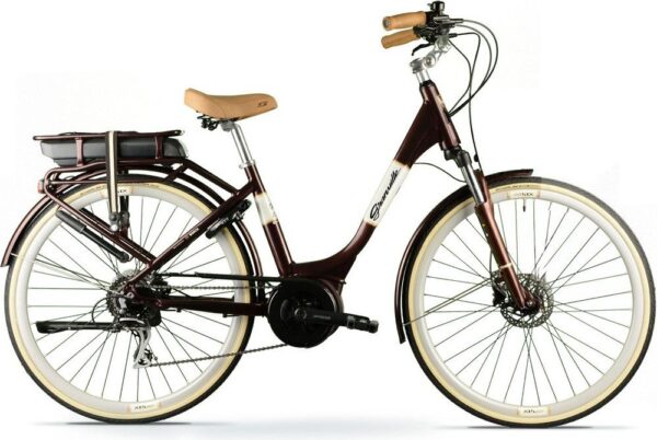 Vélo de Ville Électrique Granville E-Premium Shimano Acera 8V 300 Wh 700 mm Bordeaux 2022