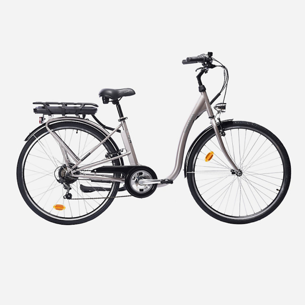 Vélo de ville électrique adulte E-City 70 GRIS NAKAMURA – Image 3