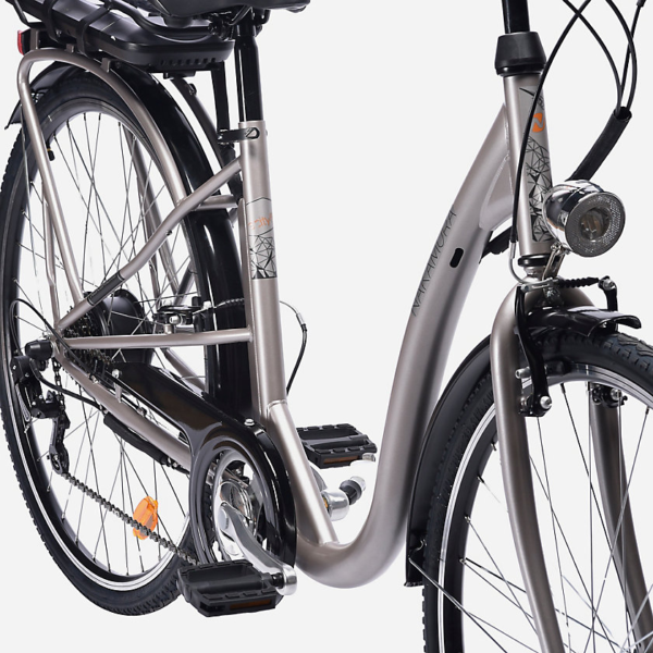 Vélo de ville électrique adulte E-City 70 GRIS NAKAMURA – Image 8
