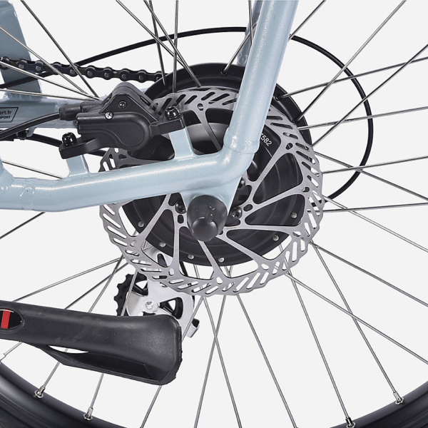 Vélo de ville électrique adulte ECROSSCITY BLEU NAKAMURA – Image 5